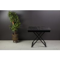 Стол-трансформер Levmar Accord D97/S53 (мрамор черный/черный)