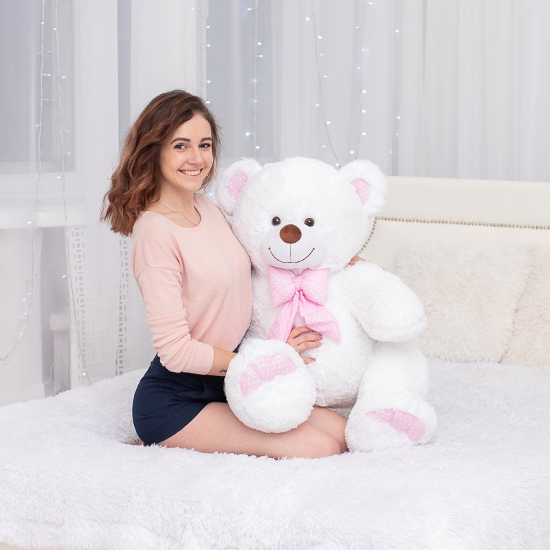 

Большая игрушка Truebear Мишка Oskar 120 см (белый)