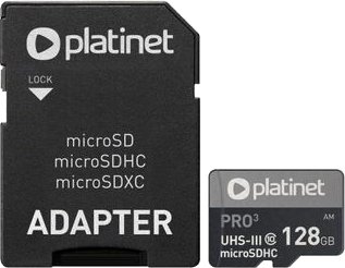 

Карта памяти Platinet PMMSDX128UIII 128GB + адаптер