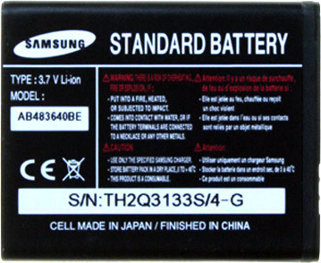 

Аккумулятор для телефона Копия Samsung E200 (AB483640DC)