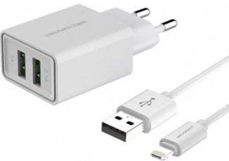 

Сетевое зарядное Atomic U400 Lightning (белый)