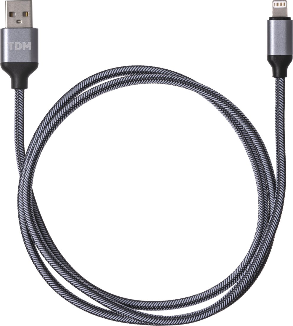 

Кабель TDM Electric USB Type-A - Lightning SQ1810-0312 (1 м, серый)