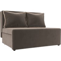 Диван Лига диванов Лагуна (велюр коричневый/кант велюр бежевый)