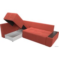 Угловой диван Mebelico Амадэус 109693 (левый, микровельвет, коралловый)