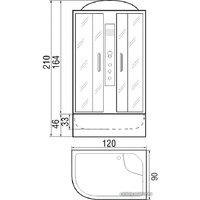 Душевая кабина River Dunay 120/90/46 MT R