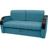 Диван Сириус Лидер-1 НПБ 185x110 (Eva 29 велюр голубой)
