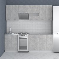 Готовая кухня Mio Tesoro Экстра-лайт 2.2 без столешницы (ателье светлый)