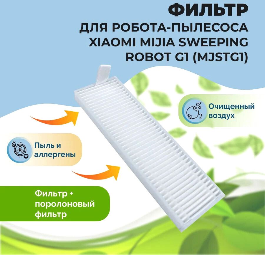 

HEPA-фильтр USBTOP для Xiaomi Mijia Sweeping Robot G1 (MJSTG1) 558515