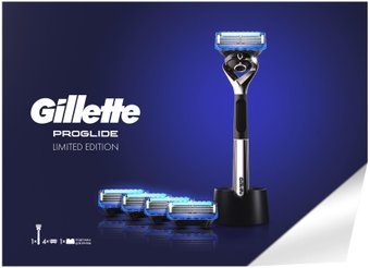 Подарочный набор Gillette Fusion Proglide 5 сменных кассет + подставка