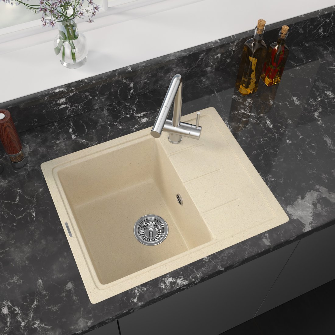 

Кухонная мойка ZorG Torino 62 (слоновая кость)