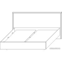 Кровать КМК Мебель 1600 Нирвана 1 КМК 0745 (ледяное дерево/камень серый)