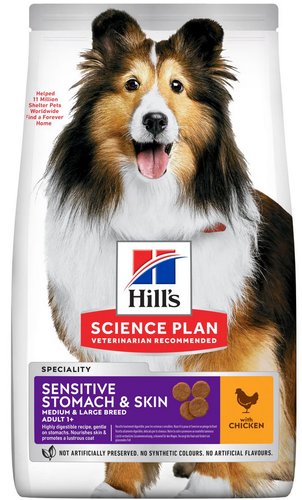 Сухой корм для собак Hill's SP Canine Sensitive Stomach & Skin с курицей 14кг