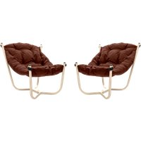 Кресло M-Group Чил 29360505 (2 шт, бежевый/коричневая подушка)