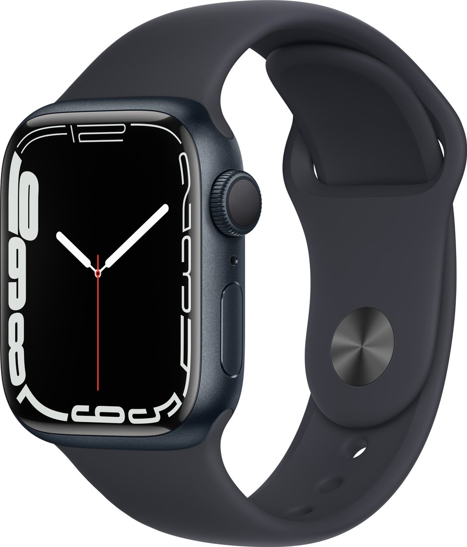 

Умные часы Apple Watch Series 7 41 мм (полуночный/полуночный спортивный)