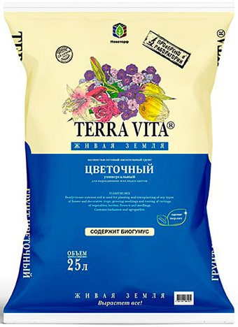 Грунт Terra Vita Живая земля Цветочный (25 л)