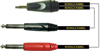 Кабель Schulz Kabel MS3 3.5 мм - 6.3 мм (3 м, черный)