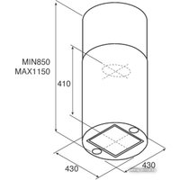 Кухонная вытяжка Jetair Pipe Island WH/A/43 (PRF0099305)