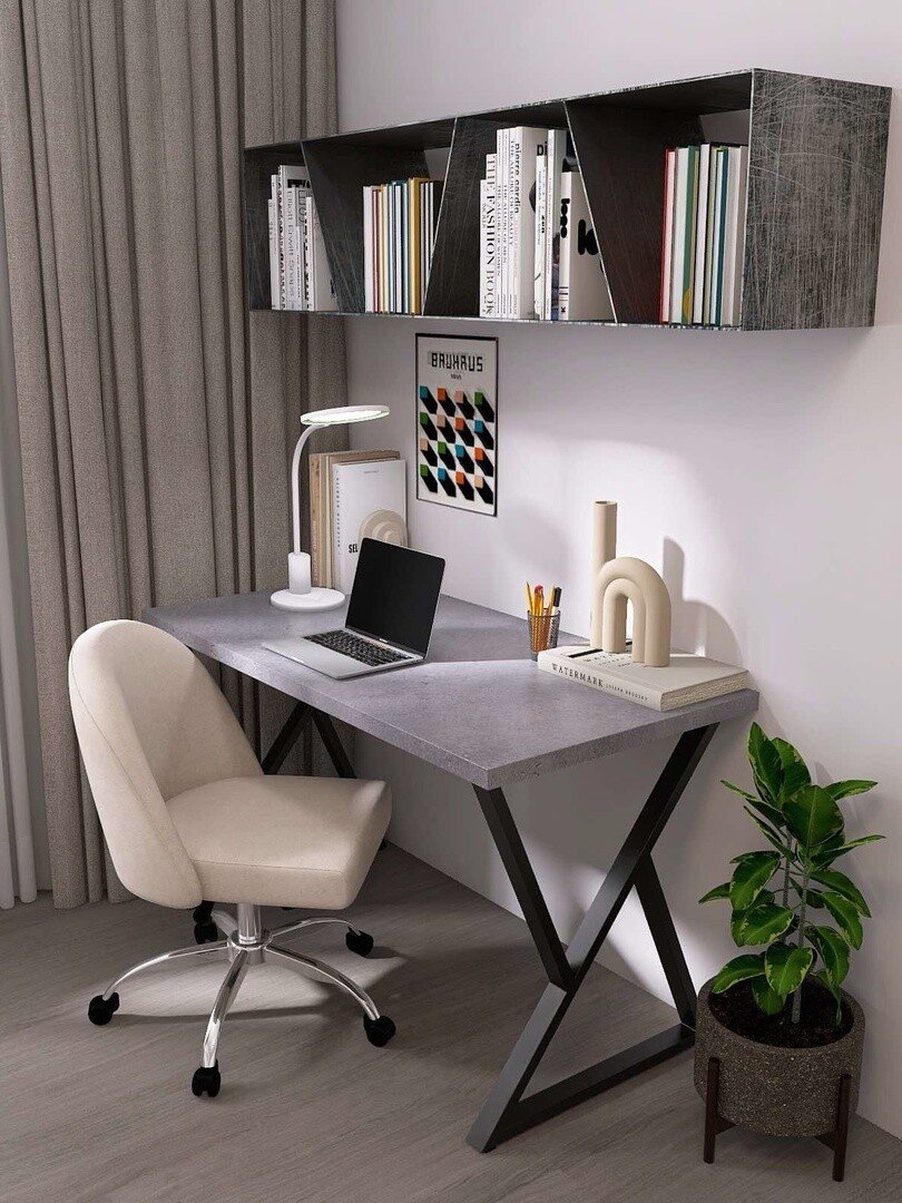 

Стол Домус СП014 120х66 (бетон темный/металл черный)