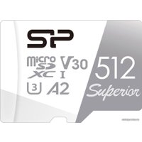 Карта памяти Silicon-Power Superior microSDXC SP512GBSTXDA2V20SP 512GB (с адаптером)