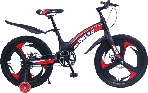 

Детский велосипед Delta Prestige Maxx D 20 2022 (черный/красный, литые диски)