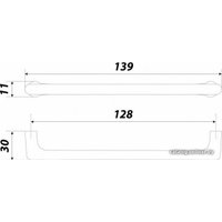 Ручка мебельная Boyard Olav RS290CP.4/128