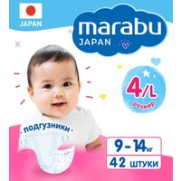 Подгузники Marabu Premium Japan L 9-14 кг (42шт) 4573720010193