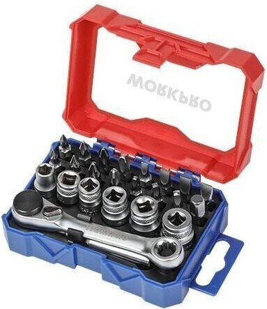 

Набор трещотка с головками и битами Workpro WP200535 (24 предмета)