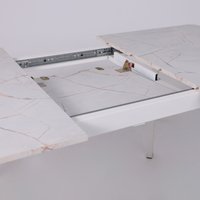 Кухонный стол Lepremo AV 1209/1 МДФ раздвижной 1200-1600x800 (Азул Оникс/белый)