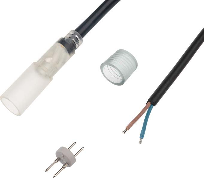 

Удлинитель для светодиодных гирлянд Neon-Night Professional Коннектор с проводом для двухжильного дюралайта, диаметр 13 мм 124-018