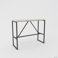 Барный стол Hype Mebel Дельта 120x55 (черный/древесина белая)