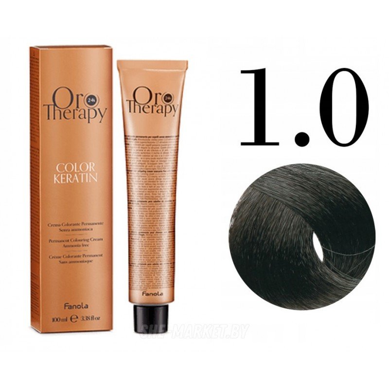 

Крем-краска Fanola ORO Therapy Color Keratin 1.0 черный натуральный 100 мл