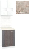 

Готовая кухня Кортекс-мебель Корнелия Экстра 60рс2д (белый/береза/марсель)