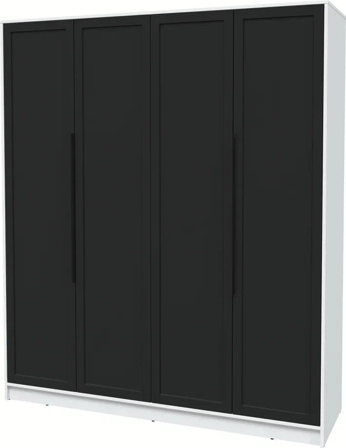 

Шкаф распашной Интерлиния Концепт Тренд КТ-Ш4 (белый платинум/черный)