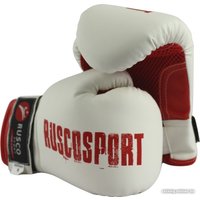 Тренировочные перчатки Rusco Sport 4 oz (белый/красный)