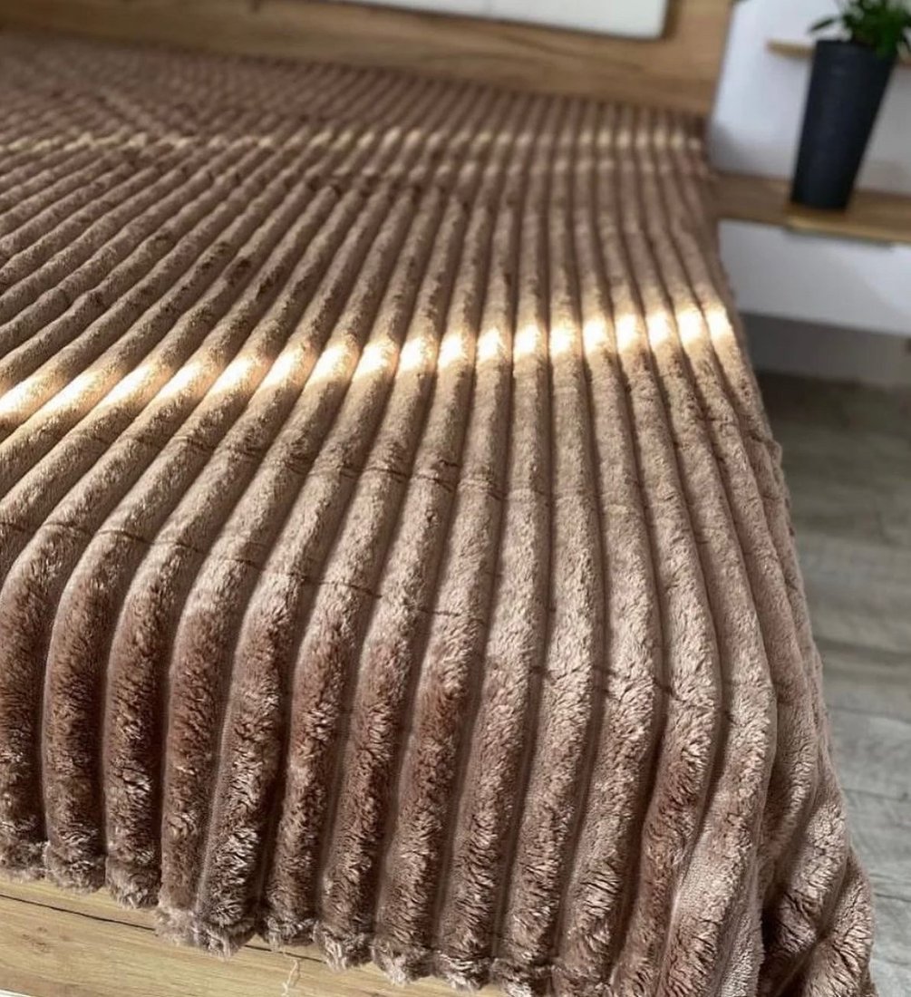 

Плед BranDom Полоска 200х220 22-2207 (темно-коричневый)