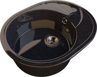 Кухонная мойка Гамма Гранит Gloss-05 (черный)