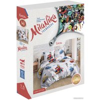 1.5-спальный комплект постельного белья Milanika Старт 1.5сп подростковый с наволочкой 70x70 (бязь)