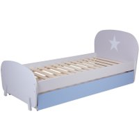 Кровать Polini Kids Mirum 1915 c ящиком (серый/голубой)