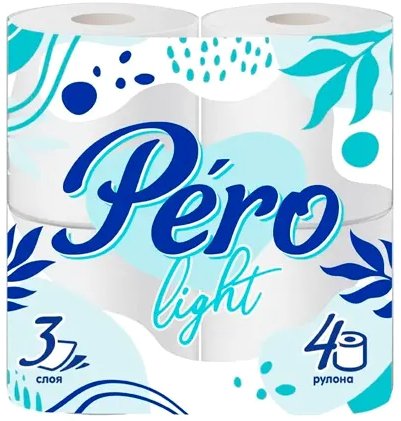

Туалетная бумага Pero Light 3 слоя (4 рулона)