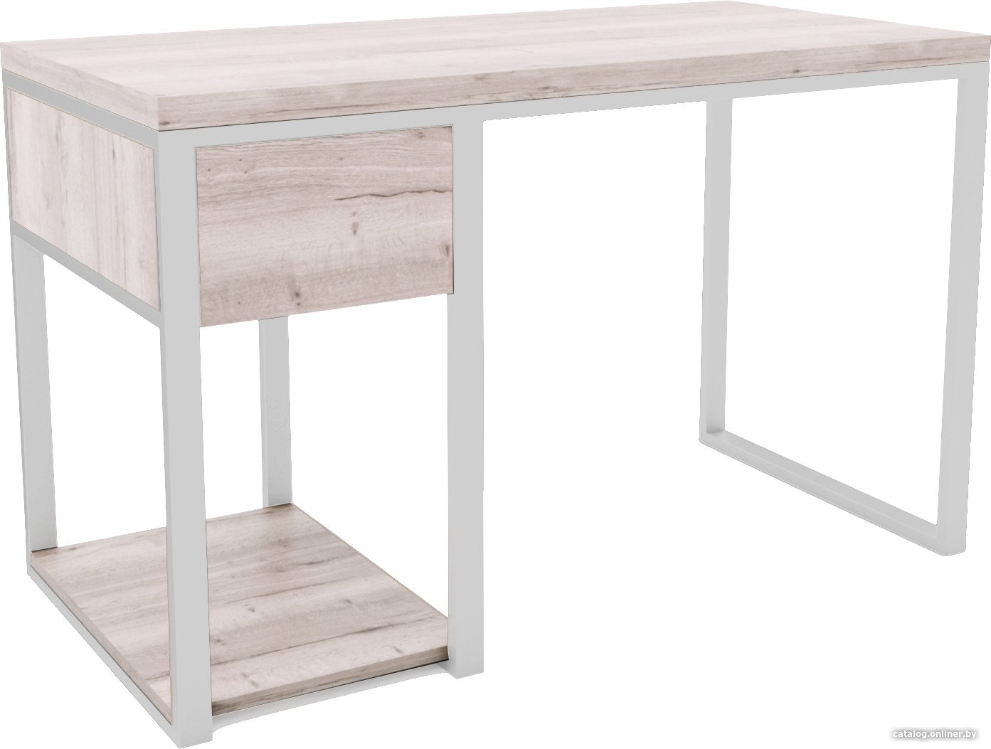 Стол Hype Mebel Дэск 110x50 (белый/древесина белая)