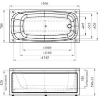 Ванна Radomir Симпл 150x70 7-01-0-0-9-247