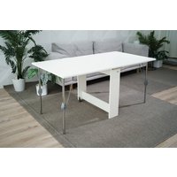 Стол-книга Stoloff Мечта 1600x850 (белый, опоры складные, углы прямые с роликами и ручками)