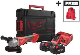 Угловая шлифмашина Milwaukee BLSAG125XPDMC-402X 4933499460 (с 2-мя АКБ, кейс)