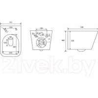 Унитаз подвесной Abber Rechteck AC1201MW