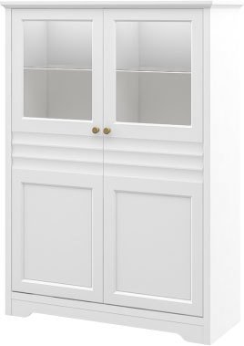 Шкаф-витрина Неман мебель Денвер МН-040-15 (белый)