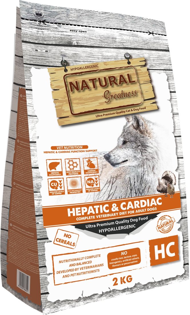 

Сухой корм для собак Natural Greatness Hepatic-Cardiac 2 Кг
