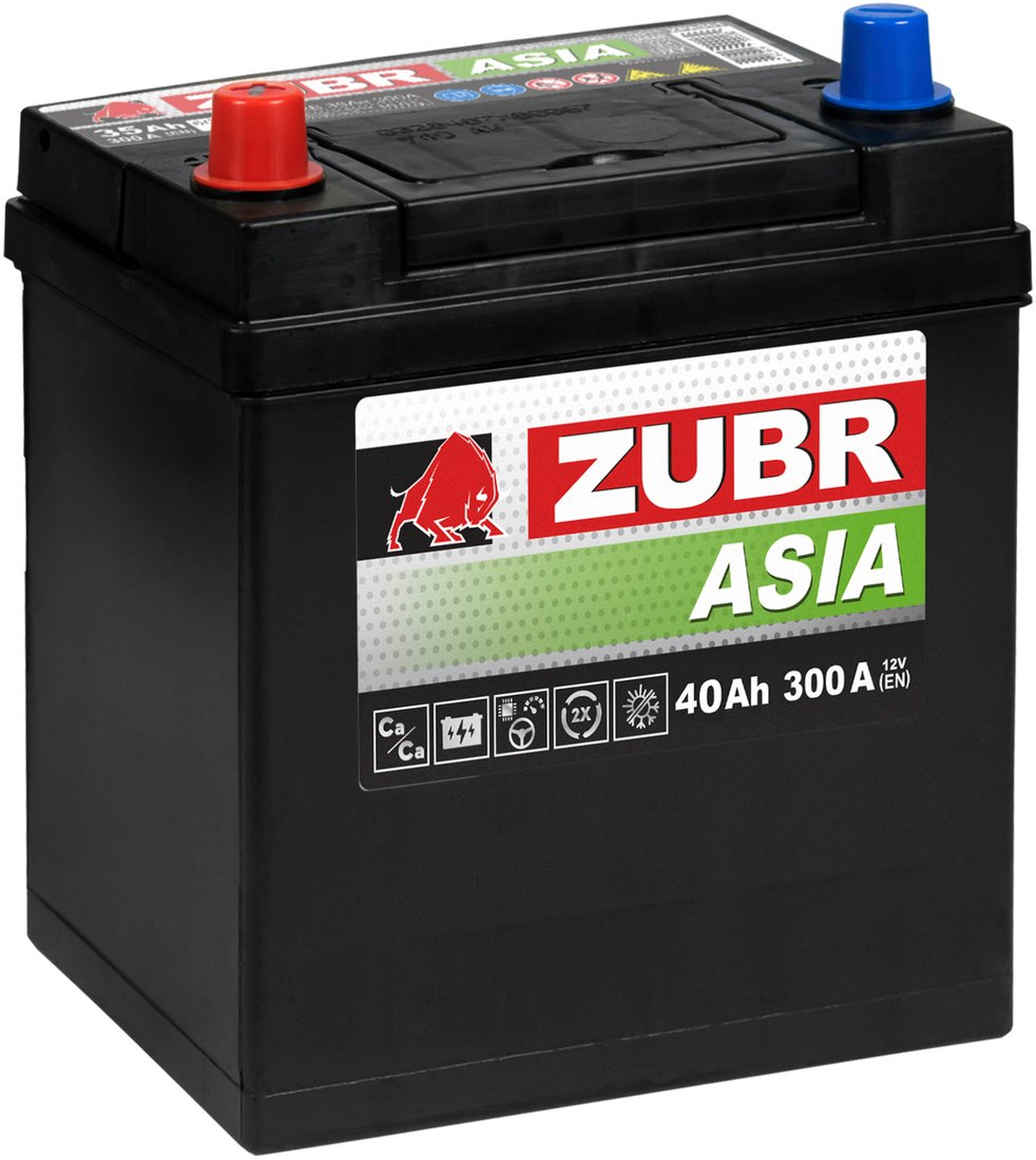 

Автомобильный аккумулятор Zubr Premium Asia L+ Турция (40 А·ч)