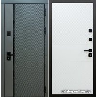 Металлическая дверь Сталлер Акустика 205x86L (серый/белый)