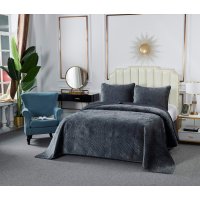 Набор текстиля для спальни Sofi De MarkO Патрисия 240x260 Пок-П-240х260а1 (антрацит 1)