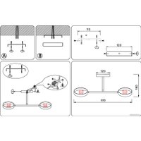 Припотолочная люстра Ambrella light Traditional TR8222/2 WH/SB